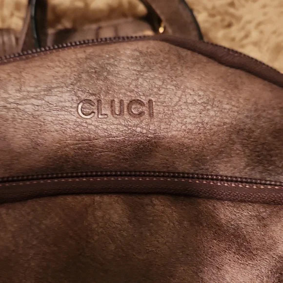 CLUCI Brown Backpack Bag - Picture 2 of 11